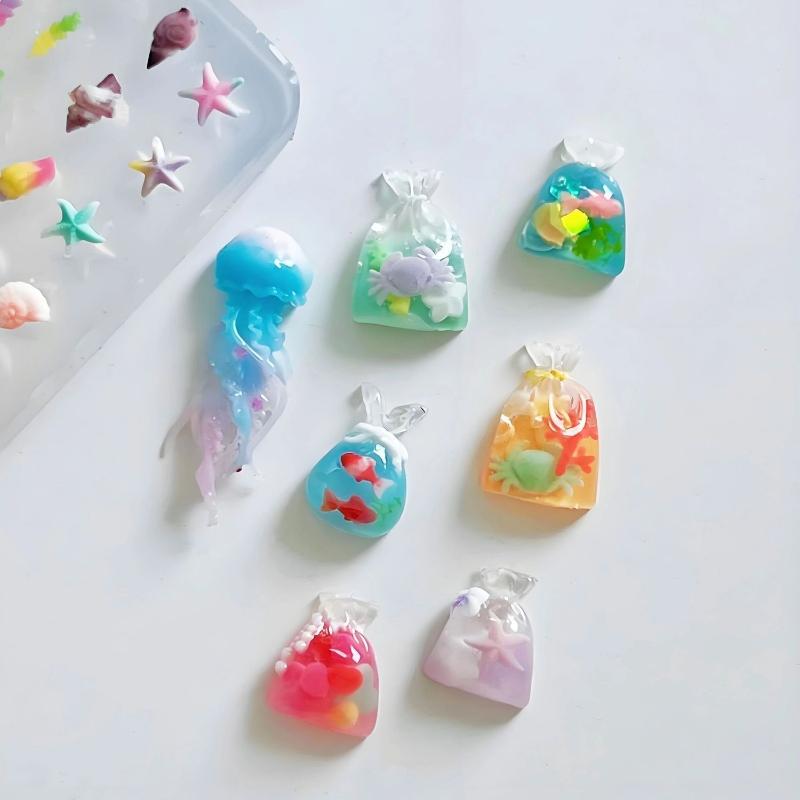 Art Craft Jellyfish - Molde de manicura transparente conchas de