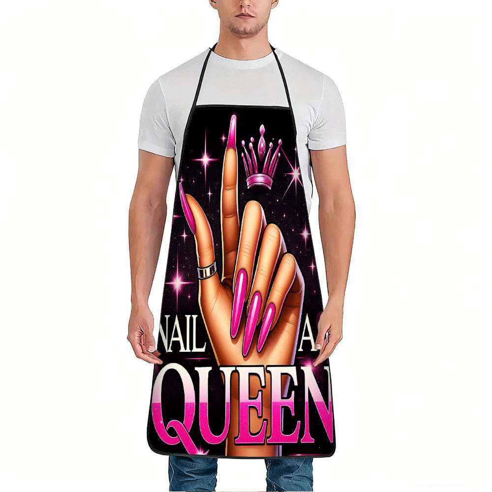 Queen Art Craft - 1 delantal moderno con temática de