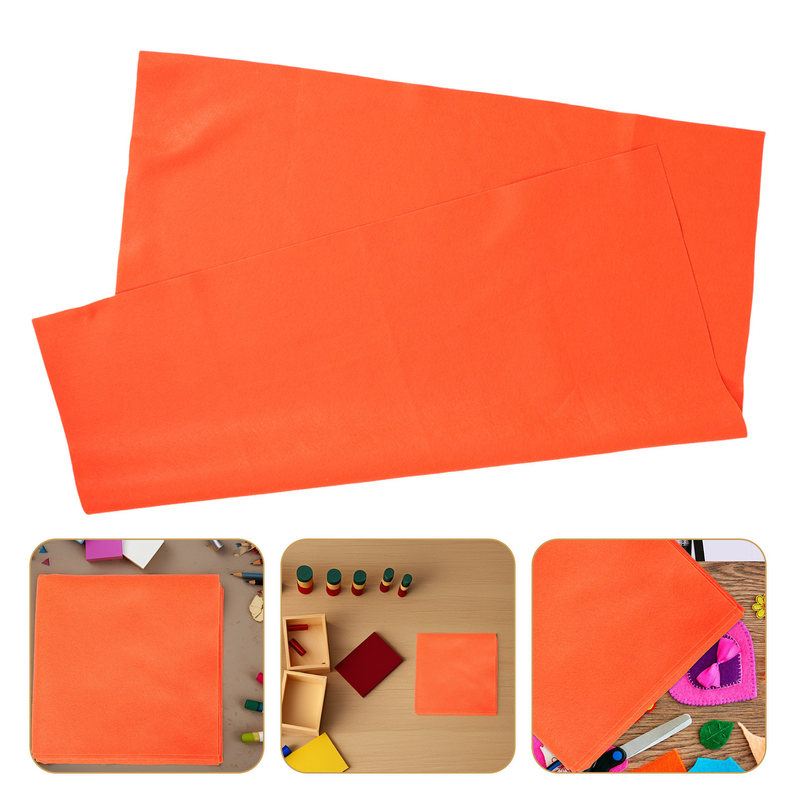 Art Craft Class - Láminas de Fieltro Naranja, Suaves, Flexibles
