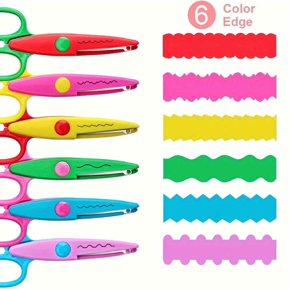 Art Craft 5 Year Old - 6 unids/set tijeras onduladas decorativas-tijeras artesanales