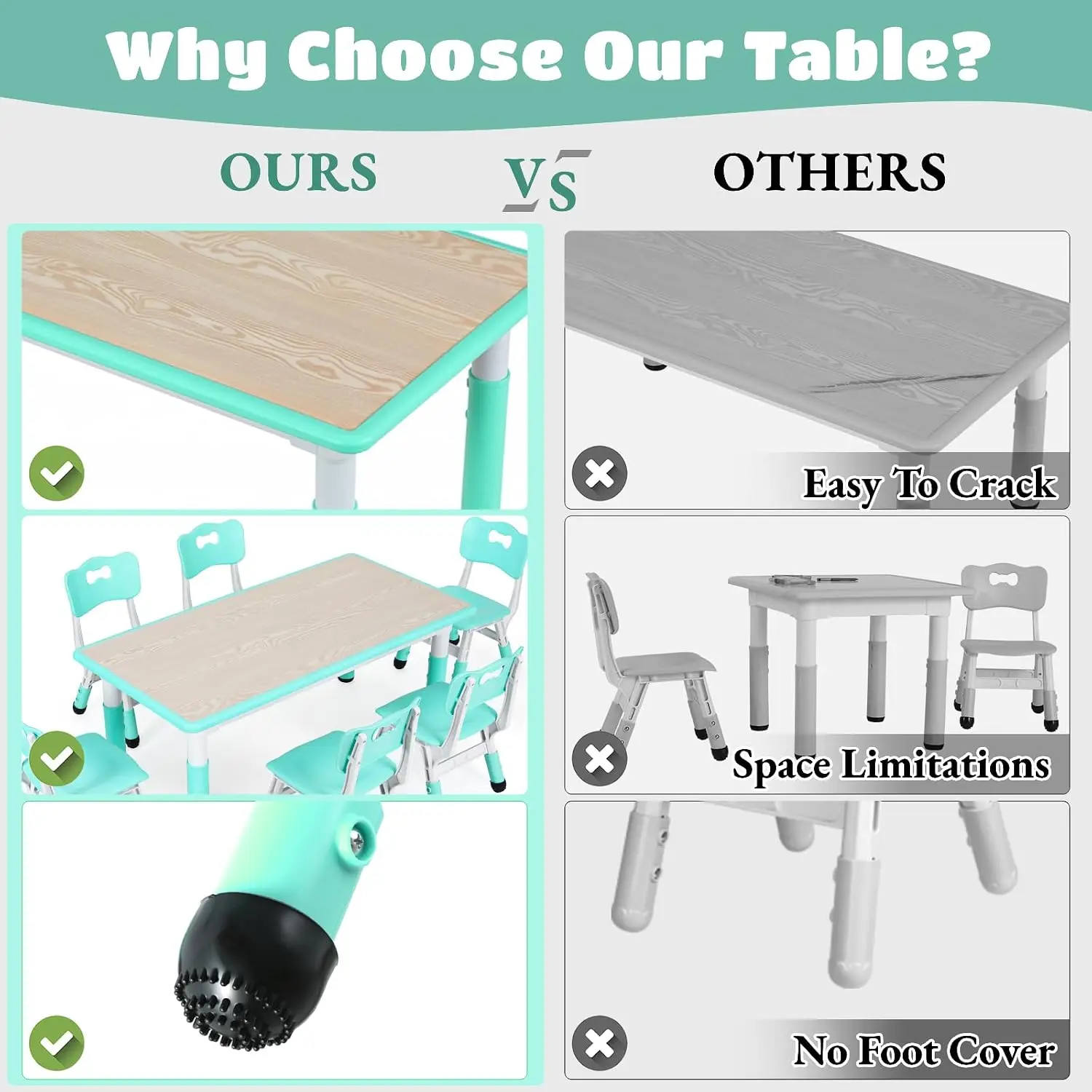Juego de Mesa y 6 Sillas para  - Art Craft Activities For Preschoolers reseña y precio