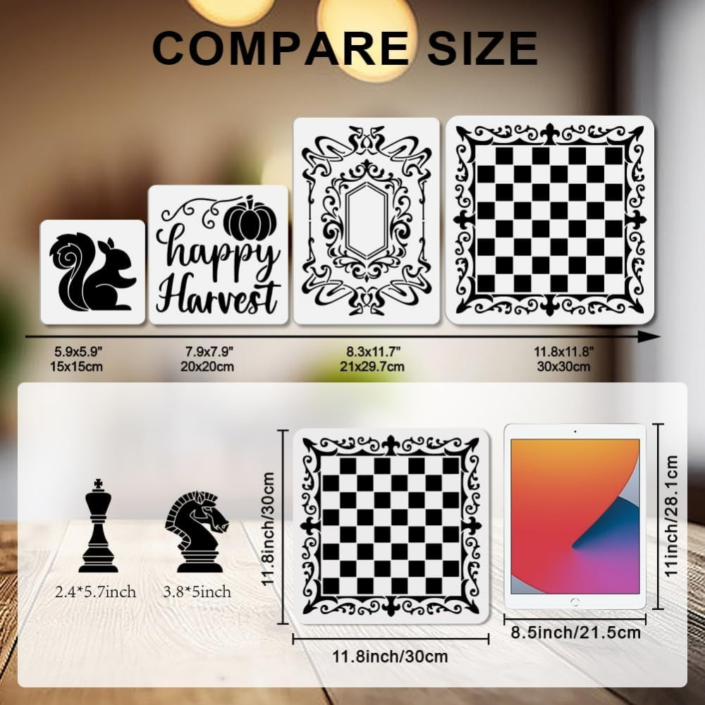 Plantilla de piezas de ajedrez - Queen Art Craft reseña y precio