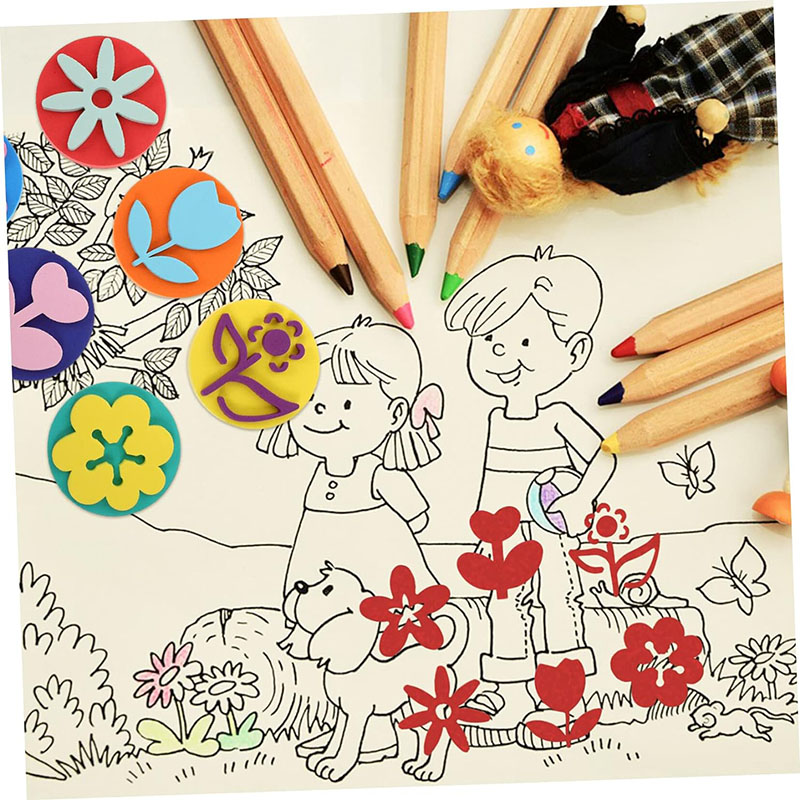 6 unids/bolsa sellos de espuma - Art Craft 5 Year Old reseña y precio