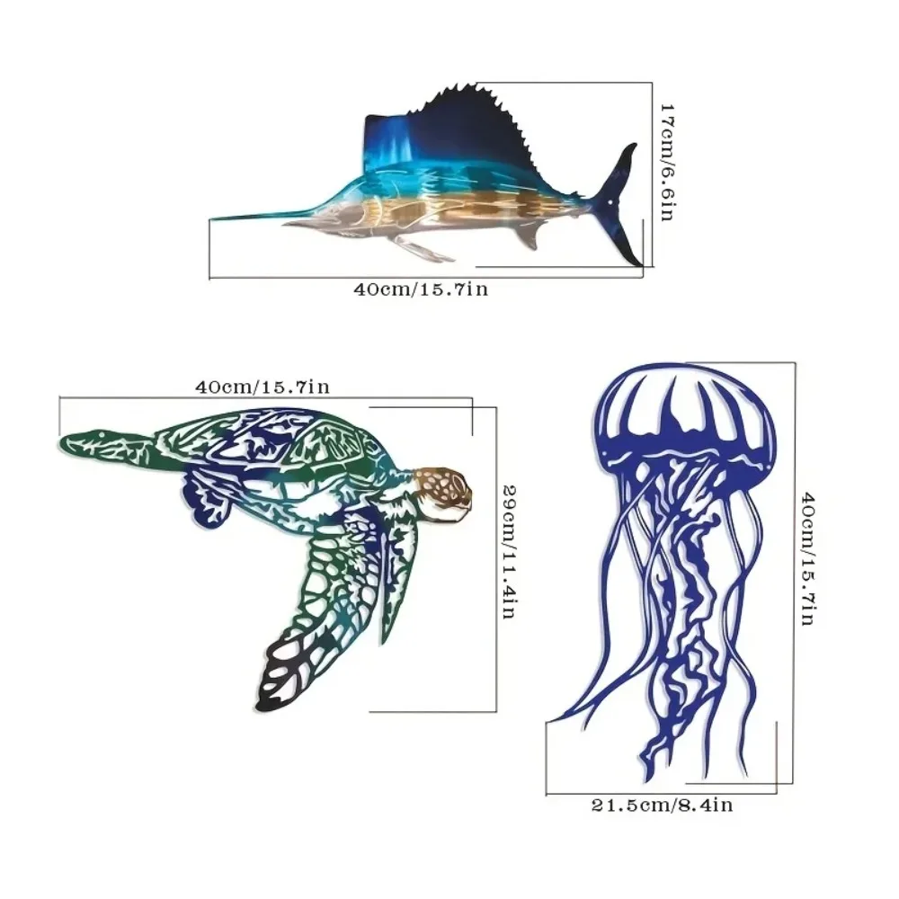 CIFBUY Arte de pared de metal, - Art Craft Jellyfish reseña y precio