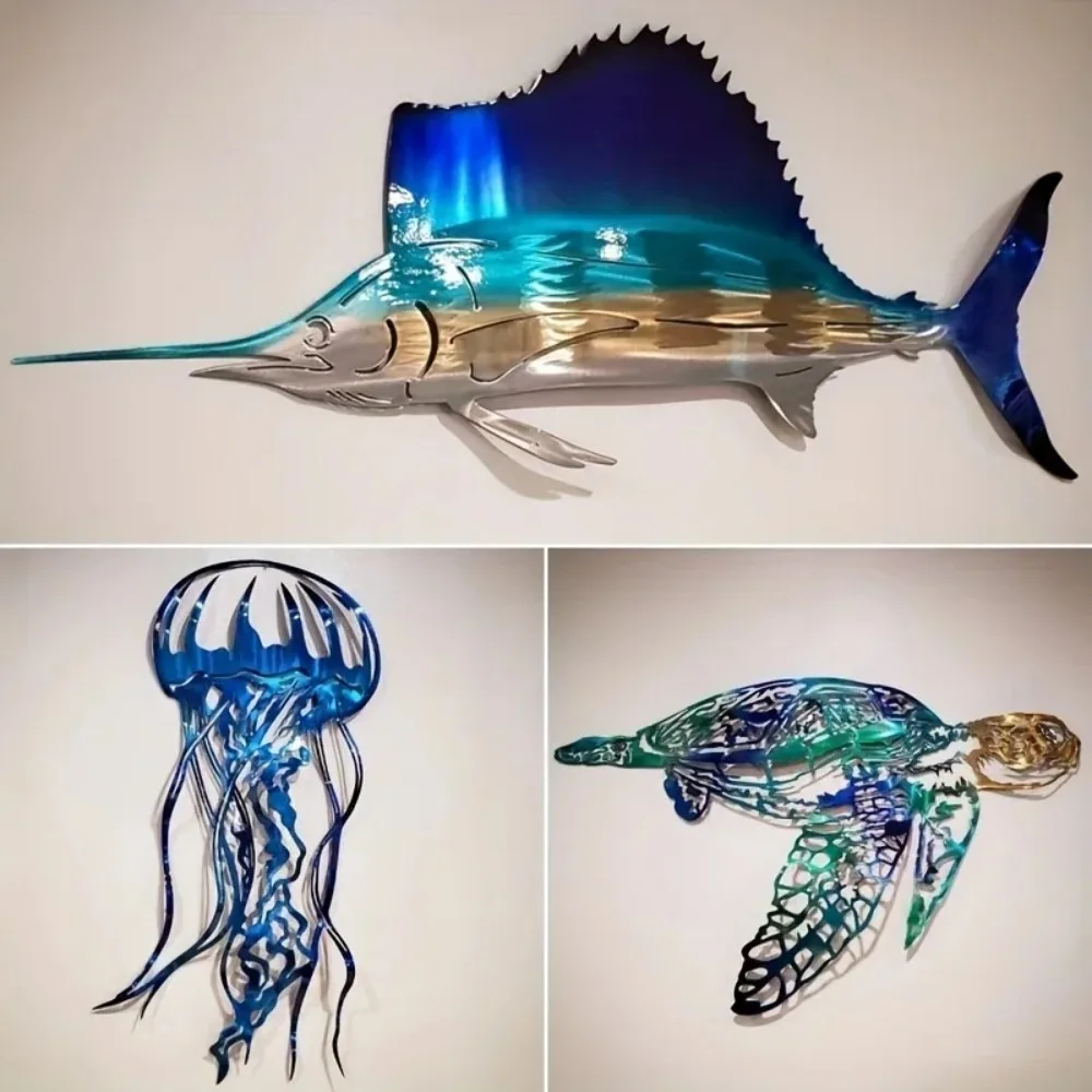 CIFBUY Arte de pared de metal, - Art Craft Jellyfish reseña y precio