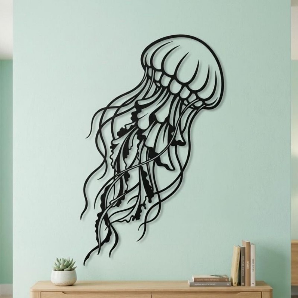 CIFBUY Arte de pared de metal, - Art Craft Jellyfish reseña y precio